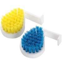 Coralpearl Mini Scrub Brushes with Rotatable Detachable Handle Plastic Small Scrubber Cleaner Tool Set for Hand Finger Nail Cleanings,Bathroom Bath Tub,Kitchen Sink,Shower Tile,Laundry Washer (2)