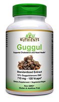 AyuNutrients Guggul 710 mg (10% Guggulsterone Z & E)-120 Veg Caps|Made in USA|Highest Potency and Purity on The Market|Supports Cholesterol