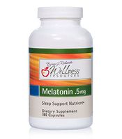Melatonin 0.5 mg (500 mcg) - 180 Veggie Capsules (Non-GMO, Gluten Free, Vegan)