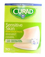 Curad Senstive Skin Non-stick Pads 10 Count