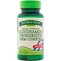 Nature's Truth Triple Strength Glucosamine Chondroitin MSM Complex Dietary Supplement - 60 Coated Caplets, Pack of 3