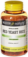 Mason Natural, Red Yeast Rice, 1200 mg, 60 Capsules Bottle (Pack of 3), Herbal Dietary Supplements May Help Maintain Healthy Cholesterol and Promote Circulation