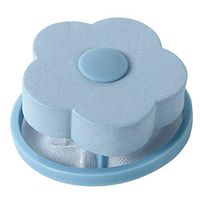 Grey990 2Pcs Flower Shape Lint Hair Catcher Mesh Pouch Washing Machine Filter Bag Laundry Supplies Blue