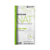 Pruvit Keto//OS NAT Caffeine Free, BHB Salts Ketogenic Supplement - Beta Hydroxybutyrates Exogenous Ketones for Fat Loss, Workout Energy Boost Through Fast Ketosis. 20 Sachets (Lime Time)