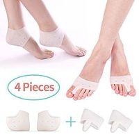 Plantar Fasciitis Protectors/Heel Pain Relief Pad & Bunion Corrector/Half Toe Sleeve Forefoot Cushion Metatarsal Pads/Foot Healthy Care Kit for Swelling Sore Feet Cracked Heels Calluses