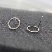 Tiny Circle Stud Earrings Modern Post Earrings Sliver Delicate Girls Jewelry Accessory Good Women Fashion Stylish Womens Cheap Designer Novelty Pendant Prom