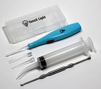 Tonsil Light - Tonsil Stone Remover + Irrigation Syringe + Premium Stainless Steel Tool (Color May Vary)