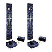 MightySkins Skin Compatible with Juul Full Coverage 2-Pack - Gothic Cross | Protective, Durable, and Unique Vinyl Decal wrap Cover | Easy to Apply, Remove, and Change Styles | Made in The USA