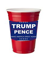 4 Pack of Vinyl Decal Stickers for Disposable Cups/Trump Pence America 2016