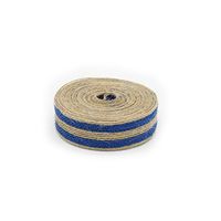 Tinksky 10M 2.5CM Burlap Ribbon for DIY Crafts Party Wedding Gift Packing (Black) (Dark Blue)