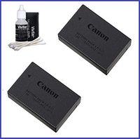 Canon LP-E17 Battery Pack for EOS Rebel T6i, T6s, M3, M5 Digital Cameras - 2 Pack + Deluxe Lens Cleaning Kit