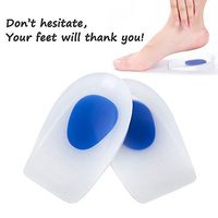 Gel Heel Cups Silicone Heel Cushion U Shaped Shoe Inserts Soft Pain Relief Shock Absorption