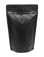 BAP 16 oz Matte Black Stand Up Pouch with Zip, Valve (200 pcs)