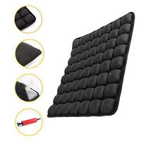 E-Porter Inflatable Air Seat Cushion for Office Chair Car Seat Wheelchair and Daily Use Relieve Coccyx and Tailbone Pain Air Cushion for Hip Stress Relief - 18" x 17" with Pump Black