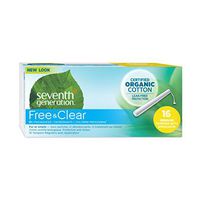 Seventh Generation Organic Cotton Tampons, Regular with Applicator, 16ct