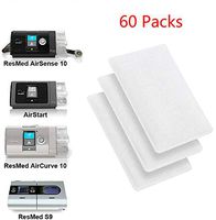 CPAP Filters for ResMed S9, ResMed AirSense 10, ResMed AirCurve 10, AirStart, Disposable Universal Replacement Filter (60 Pack）