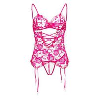 HebeTop Sexy V Neck Lace Spaghetti Strap Black Bodysuit for Women