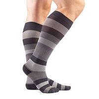VenaCouture Mens 15-20 mmHg Compression Socks, Bold Regency Stripe Pattern