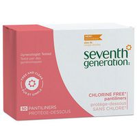 Seventh Generation Chlorine Free Pantiliners, 50 Count (Pack of 2)