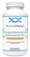 NutraHalal Advanced Formula Activated Halal MultiVitamin & MultiMineral - Halal DNA Tested Vitamin B, C, D, D3, E, B Complex – 120 Count