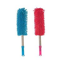 Extendable Duster Telescopic with Microfiber Head Removable and Machine Washable Perfect for Office/Home/Car (Color : Red)