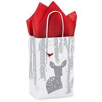 NW Woodland Frost Paper Bags - Rose Size - 5.25in. X 3.5in. X 8.25in. - 50 Pieces