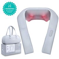 Neck and Back Massager with Adjustable Strap and Heat - Naipo oCuddle™ Electric Shiatsu Shoulder Massagers with Deep Tissue Kneading Massage