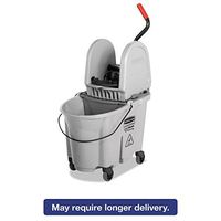 Rubbermaid 1863899 Executive WaveBrake Down-Press Mop Bucket Gray 35 Quart