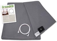 Grounding Brand Flat Twin Size Sheet with Earth Connection Cable, 400TC Conductive Mat with Pure Silver Thread for Better Sleep and Healthy Earth Energy, Rich Grey