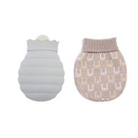 Opbsite Hot Water Bag Hot Water Bottle Soft Silicone Hot Water Bottle for Warm and Ice for Home and Outdoor (Color : Gray)