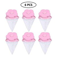 Hair Catcher Washing Machine - Flower Type Floating Lint Hair Catcher Lint Traps for Washing Machines Floating Mesh Bag Hair Filter Net Pouch (Pink)