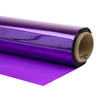 Cellophane Wrap (Purple, 24" x 100') Purple Mylar Sheet Cellophane Roll Great Wrapping Paper for Craft Basket