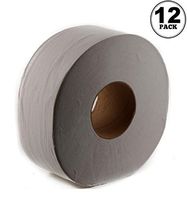 EcoQuality [12 Pack] Jumbo Roll Bathroom Tissue 2-Ply 9 inch Dia. White 1000 Feet Per Roll - Industrial Toilet Paper Roll Dispenser Bath Tissue (12 Rolls)
