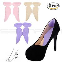 Ball of Foot Metatarsal Pad Relief - Relieves Forefoot Pain Morton's Neuroma Heel Pads Grips Back Heel Cushion Abrasion Blister Resistant (3 Paris:Purple+Pink+Beige)