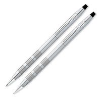 Perfect Jewelry Gift Classic Century Satin Chrome Ball-point Pen and Pencil Set