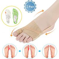 Bunion Corrector, Big Toe Orthodontic Separator Spacers Straighteners Splint Joint Protector, Bunion Splint Corrective Socks, for Hallux Valgus Overlapping Hammer Toe Foot Pain Relief Treatment (L)
