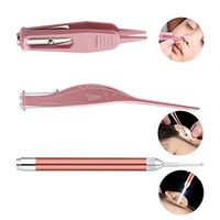 GSPOR 3 Pcs Ear Wax Removal Tools Kit with LED Light - Ear Cleaner and Nose Cleaning for Baby Gift Set with Case