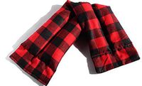 Microwavable Heating Pad, Cozy Plaid Flannel, Natural Rice Filling, Handcrafted (Red and Black Plaid)