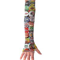 FRS Ltd Unisex Cooling Arm Sleeves World Beer Bottle Cap Anti-uv Sun Protection Perfect for Cycling Basketball (1 Pair)