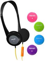 Maxell 195004 Durable Wired Sweat and Moisture Resistant Action Kids Headphones with Interchangable Colors and Mic