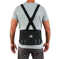 Ergodyne ProFlex 1600 Back Support Brace, 9" Extended Support, High Cut Front For Mobility, XL (Renewed)