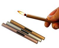 Butane Lighter with real flame for candles, fireplace, stove, BBQ, cigarettes, birthdays, Christmas, kitchen needs. Refillable - In Pink – Modern Elegant Design - Rechargeable