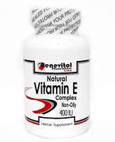 Natural Vitamin E Complex (Non-Oily) 400 IU 200 Capsules ~ Renevitol
