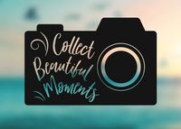 AK Wall Art Collect Beautiful Moments Photo Camera - Vinyl Decal - Car Truck Laptop - Select Size