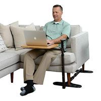Stander Omni Tray Table, Work from Home Computer Desk, Laptop Lap Desk Station, Bamboo Swivel TV Tray with Ergonomic Stand Assist Mobility Handle