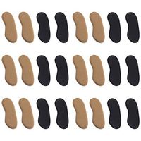 Healifty 20 Pairs Heel Cushion Pads Anti Slip Heel Grips Self Adhesive High Heel Liners Shoe Insoles Foot Care Protector (Brown)
