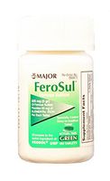 MAJOR FEROSUL 5GR FC GREEN TABS FERROUS SULFATE-325 MG Green 100 TABLETS UPC 309047591602