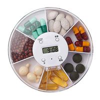 LEANO Automatically Displays Time Smart Pill Bottle Cap Medication Reminder Case Storage Boxes & Organizers