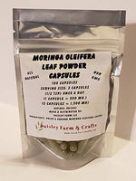 Moringa Oleifera Leaf Capsules Non GMO - All Natural- 100% Pure Leaf Powder! (100) - Made Fresh ON Demand!