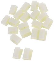 Uxcell Rectangle Adhesive Cable Tie Mount Clip, 7 mm, Off White Green, 20 Piece